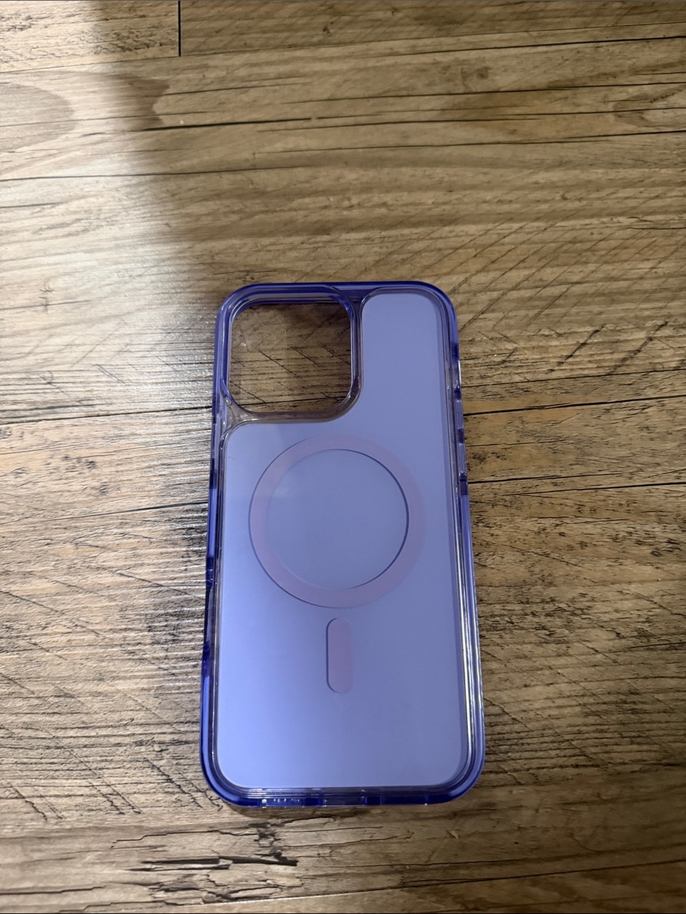 Purple MagSafe-Compatible Clear Bumper Phone Case